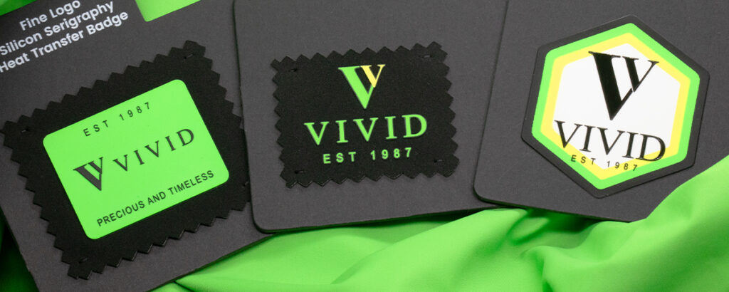 Heat transfer badge trims for apparel manufacturers and branding teams